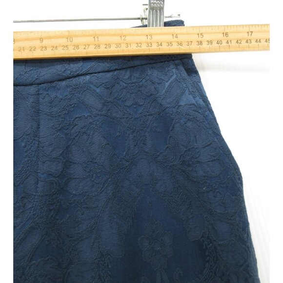 Anthropologie Pants 2 Jacquard Brocade Floral Wide Leg Flare Trousers - Picture 3 of 10